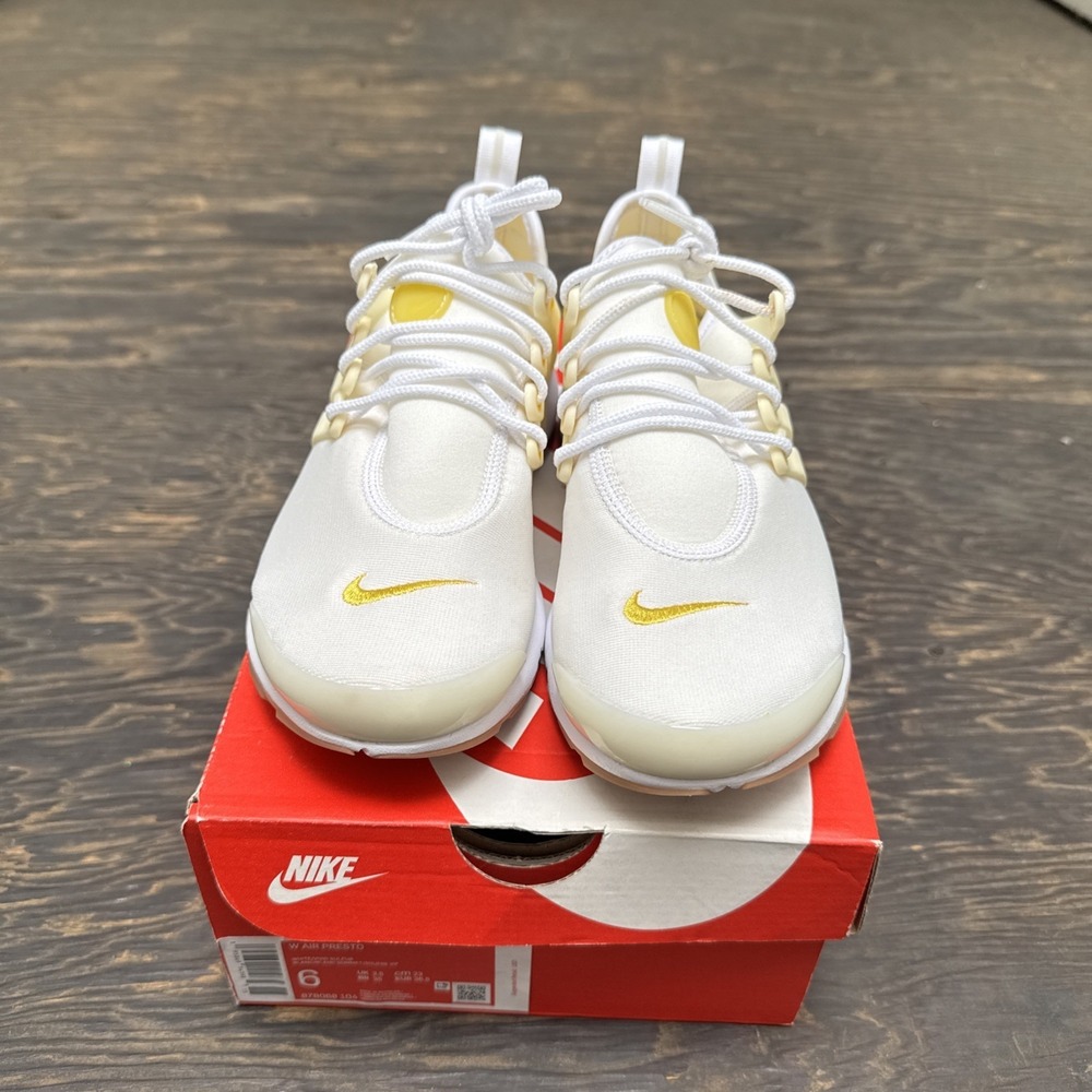 Size 6 - Nike Air Presto White Vivid Sulfur Gum W